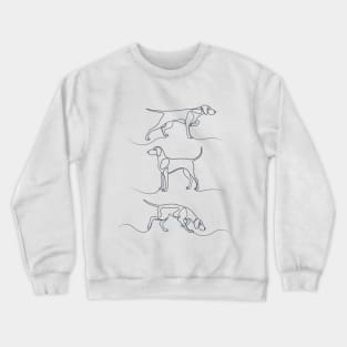 Continuous Line Weimaraners (Blue-Grey Background) Crewneck Sweatshirt